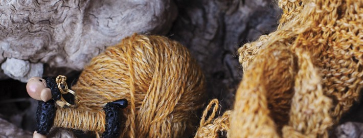 handspun yarn and shawl
